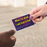 Children's Pass Along Scripture Cards - When I'm Afraid I Trust in God, Pack of 25 - With Stand