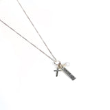 Guard Your Heart, Sterling Silver Scripture Cross Necklace