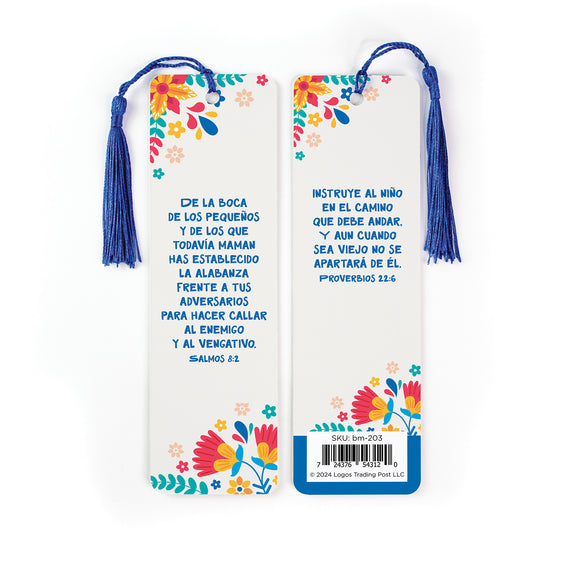 Psalm 8:2 and Proverbs 22:6 Tasseled Bookmark – Spanish
