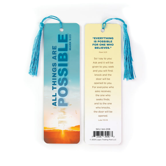 All Things are Possible Tasseled Bookmark – Mark 9:23