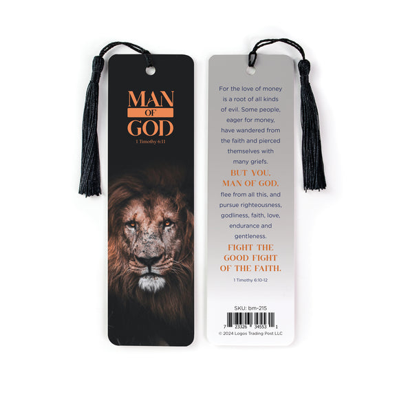 Man of God Tasseled Bookmark – 1 Timothy 6:11