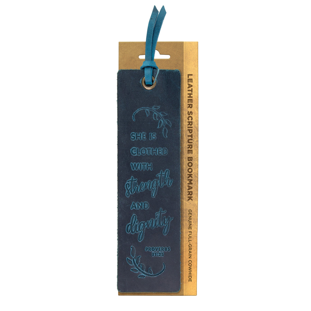 Strength and Dignity Leather Bookmark – Proverbs 31:25 – Logos Trading ...