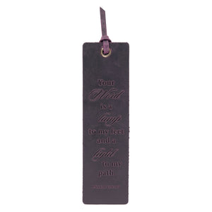 Your Word is a Lamp Leather Bookmark – Ps. 119:105