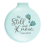 Travel Hairbrush Blue - Be Still, Ps 46:10