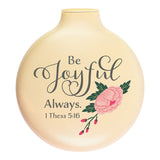 Travel Hairbrush Yellow - Be Joyful, 1 Thess 5:16