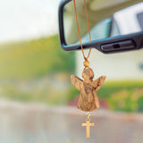 Olive Wood Car Charm - Angel