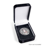 Black Velvet Coin Box – Round Foam Insert