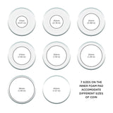 Black Velvet Coin Box – Round Foam Insert