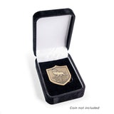 Black Velvet Coin Box – Shield Foam Insert