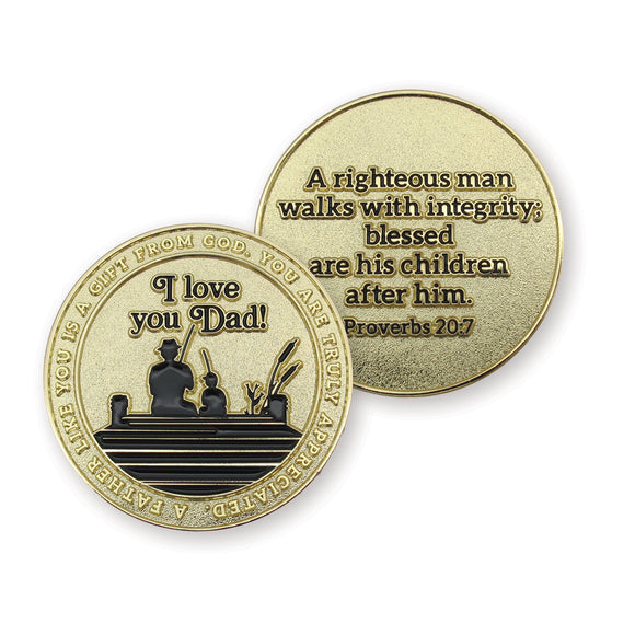 Father's Appreciation Gold Plated Challenge Coin