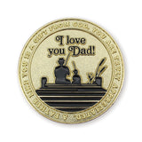 Father's Appreciation Gold Plated Challenge Coin