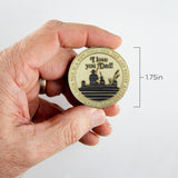 Father's Appreciation Gold Plated Challenge Coin