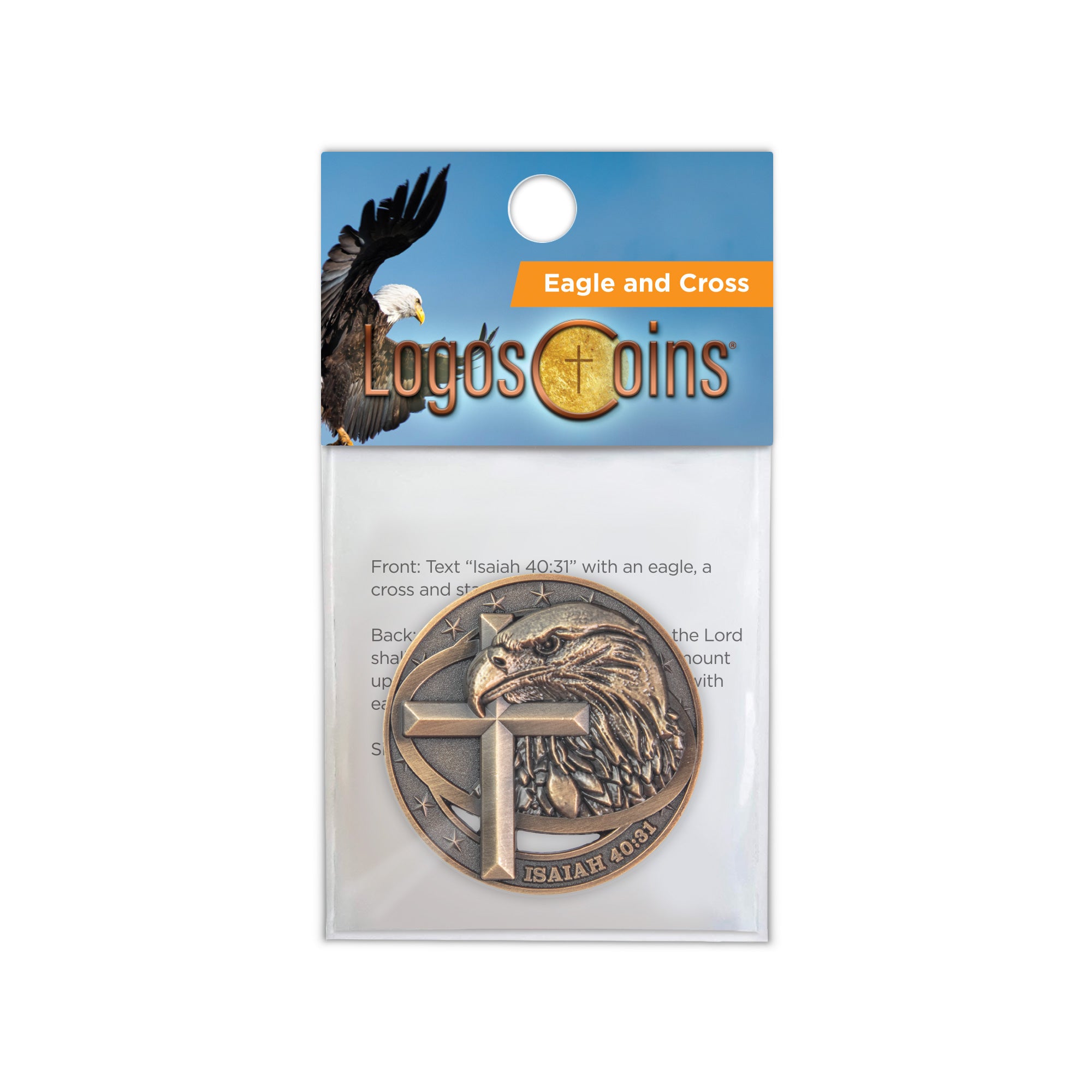 Challenge Coin Isaiah 40:31 - Soaring Eagle Design With Bible Verse For ...