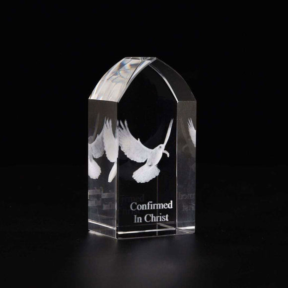 3D Art Crystal, Confirmed in Christ - Dove