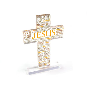 Names of Jesus Acrylic Cross Plaque