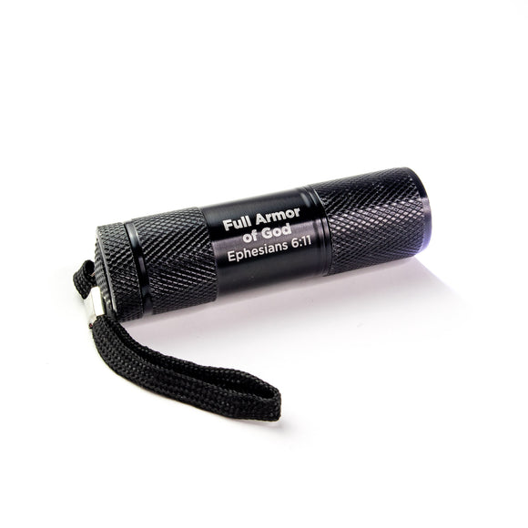 Full Armor of God – Black 9 LED Flashlight Keychain