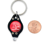 Mini Keyring LED Flashlight – Black/Red, Strong and Courageous, Jos 1:9