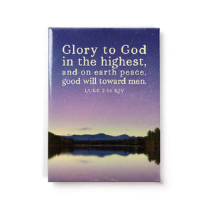 Glory to God - Luke 2:14 KJV - Fridge Scripture Magnet