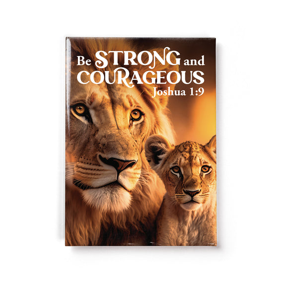 Strong and Courageous Son - Joshua 1:9 - Fridge Scripture Magnet