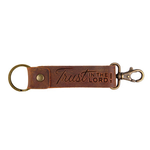 Trust in the Lord Leather Strap Keychain – Prov 3:5