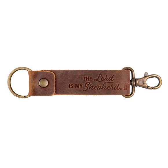 My Shepherd Leather Strap Keychain – Ps 23