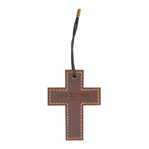 Man of God Leather Wall Cross – 1 Tim 6:11