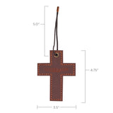 Raised to Life Leather Wall Cross – Romans 8:11