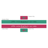 Logos Tap Stretch Bracelet - Teal and Pink - Verse, Colossians 3:16