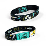 Logos Tap Stretch Bracelet - Teal and Black - Music, Phil 4:6
