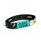 Logos Tap Stretch Bracelet - Teal and Black - Music, Phil 4:6