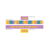 Logos Tap Stretch Bracelet - Small - Purple and Yellow - Happy, Ps 100:5