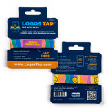 Logos Tap Stretch Bracelet - Small - Purple and Yellow - Happy, Ps 100:5