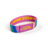 Logos Tap Stretch Bracelet - Small - Purple and Yellow - Happy, Ps 100:5