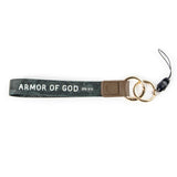 Logos Tap Wrist Lanyard Keychain - Armor of God, Eph 6:11