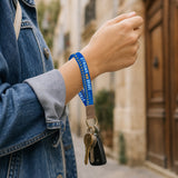 Logos Tap Wrist Lanyard Keychain - Strong and Brave, Joshua 1:9