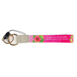 Logos Tap Wrist Lanyard Keychain - Happy, Psalm 114:5