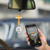 Logos Tap Car Charm Cross - His Angels, Ps 91:11