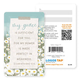 Logos Tap Wallet Card - My Grace, 2 Corinthians 12:9