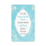 Logos Tap Wallet Card - Restore Health, Jeremiah 30:17