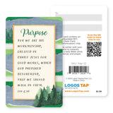 Logos Tap Wallet Card - Purpose, Eph 2:10