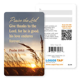 Logos Tap Wallet Card - Praise the Lord, Psalm 106:1