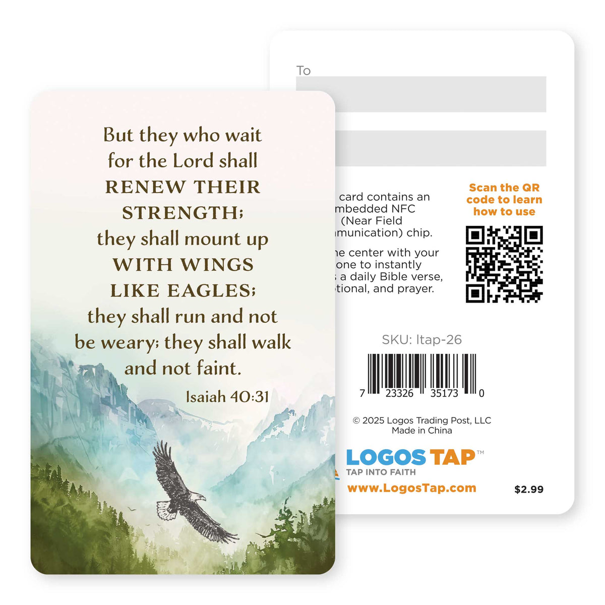 Logos Tap Wallet Card - Renew Their Strength, Isaiah 40:31 – Logos ...