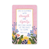Logos Tap Wallet Card - Strength and Dignity, Pro 31:25