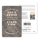 Logos Tap Wallet Card - God's Armor, Ephesians 6:11