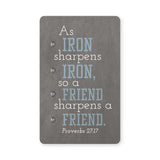 Logos Tap Wallet Card - Iron Sharpens Iron, Proverbs 27:17