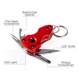 Keychain Multi-Tools With LED - Strong and Courageous: Josh. 1:9