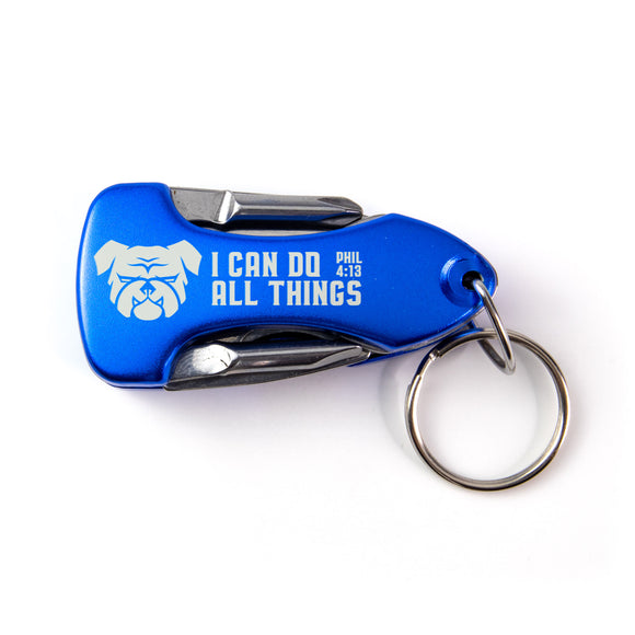 Keychain Multi-Tools With LED - I Can Do All Things: Phil. 4:13