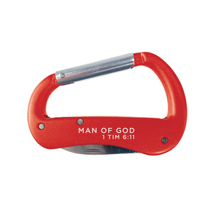 Carabiner Multi-Tool - Man of God, 1 Tim 6:11