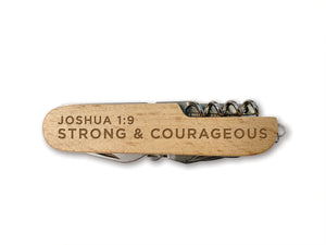 Pocket Knife Multi-Tool - Strong and Courageous, Joshua 1:9