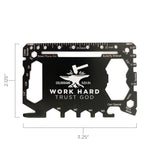 Wallet Card Multi-Tool - Work Hard Trust God, Col 3:23-24